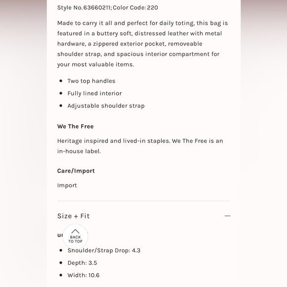 Free People• We The Free Rover Leather Tote in Bark 🦄🦄🌟 amazing bag!! - Picture 6 of 16